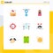 9 User Interface Flat Color Pack of modern Signs and Symbols of dresser, recruitment, mother, person, goal