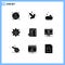 9 User Interface Solid Glyph Pack of modern Signs and Symbols of error, web, shopping, programming, service