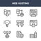 9 web hosting icons pack. trendy web hosting icons on white background. thin outline line icons such as server, access, connect .