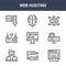 9 web hosting icons pack. trendy web hosting icons on white background. thin outline line icons such as setting, lifesaver,