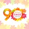 90 % off fall logo