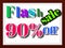 90% off flash sale 3d text illustration in the brown fram.