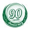 90 year anniversary. Elegant anniversary design. 90th logo.