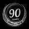 90 year anniversary. Elegant anniversary design. 90th logo.