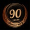 90 year anniversary. Elegant anniversary design. 90th logo.