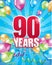 90 years birthday card