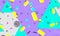 90s Design. Purple Creative Pattern.