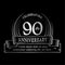 90th anniversary design template. 90 years logo. Ninety years vector and illustration.