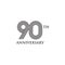 90th year celebrating anniversary emblem logo design