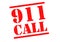 911 CALL Rubber Stamp