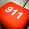 911 emergency service number to call for police fire or ambulance - 3d illustration