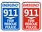 911 Fire Rescue Police Symbol Sign Isolate On White Background,Vector Illustration EPS.10
