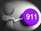 911 Pressed Shows Emergency Number And Services