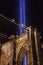 The 911 Tribute in Light and the Brooklyn Bridge
