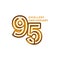 95 Years Excellent Anniversary Vector Template Design illustration