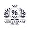 96th Anniversary celebration, luxurious 96 years Anniversary logo design.