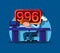 996 working hour with officeman tired cartoon illustration vector