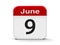 9th June Calendar