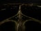 A10 Highway traffic at night. Motorway infrastructure in darkness light of dynamic moving traffic on the road at