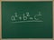 A2+b2=c2. Pythagorean theorem.