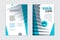A4 format brochure or flyer for business advertising with front and back pager vector abstract design, modern leaflet or annual