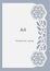 A4 paper lace greeting card, white pattern, cut-out template, template congratulation, perforation pattern