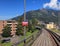 A4 Parkplatz station of Rigi Railways rack railroad
