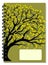 A5 school spiral notebook cover with apple tree and yellow foliage