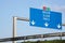 A6 french motorway panel with Paris direction