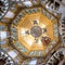 Aachen/ Germany: Beautiful Mosaics inside the octagon-shaped interior of the Aachen Cathedral, UNESCO Site