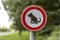 AADORP, NETHERLANDS - Sep 07, 2020: Dutch canine toiletry traffic sign on the side of the road