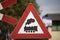 AADORP, NETHERLANDS - Sep 07, 2020: Dutch traffic sign on the side of the road