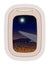 Aairplane window vector traveling by plane and porthole view in flight illustration tourism set of windowpane in