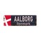 Aalborg, Denmark, road sign vector illustration, road table