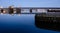 Aalborg harbor bridge - evening in the blue hour