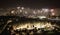 The AAMI Stadium with Melbourne Skyline covered in New Year\\\'s Fireworks.