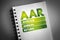AAR - Average Annual Return acronym on notepad, business concept background