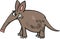 Aardvark animal cartoon illustration