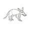 Aardvark Black and White Mono Line