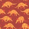 Aardvark seamless pattern