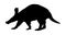 Aardvark vector illustration black silhouette