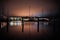 Aarhus harbor at night. Denmark