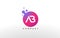 AB Letter Dots Logo Design with Creative Trendy Bubbles.