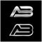 AB letter Type Logo Design. AB Logo vector Template