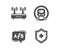 Ab testing, Wifi and Metro subway icons. Medical shield sign. Test chat, Internet router, Underground. Vector