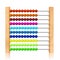 Abacus with colorful wooden beads