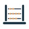 Abacus, game, education, sport icon. Simple vector design