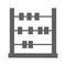 Abacus gray icon, calculate, math, mathematics