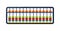 Abacus for mental arithmetic. Concept of illustration of the Japanese system of mental math. Vector illustration