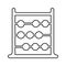 Abacus outline icon design, calculate, math, mathematics